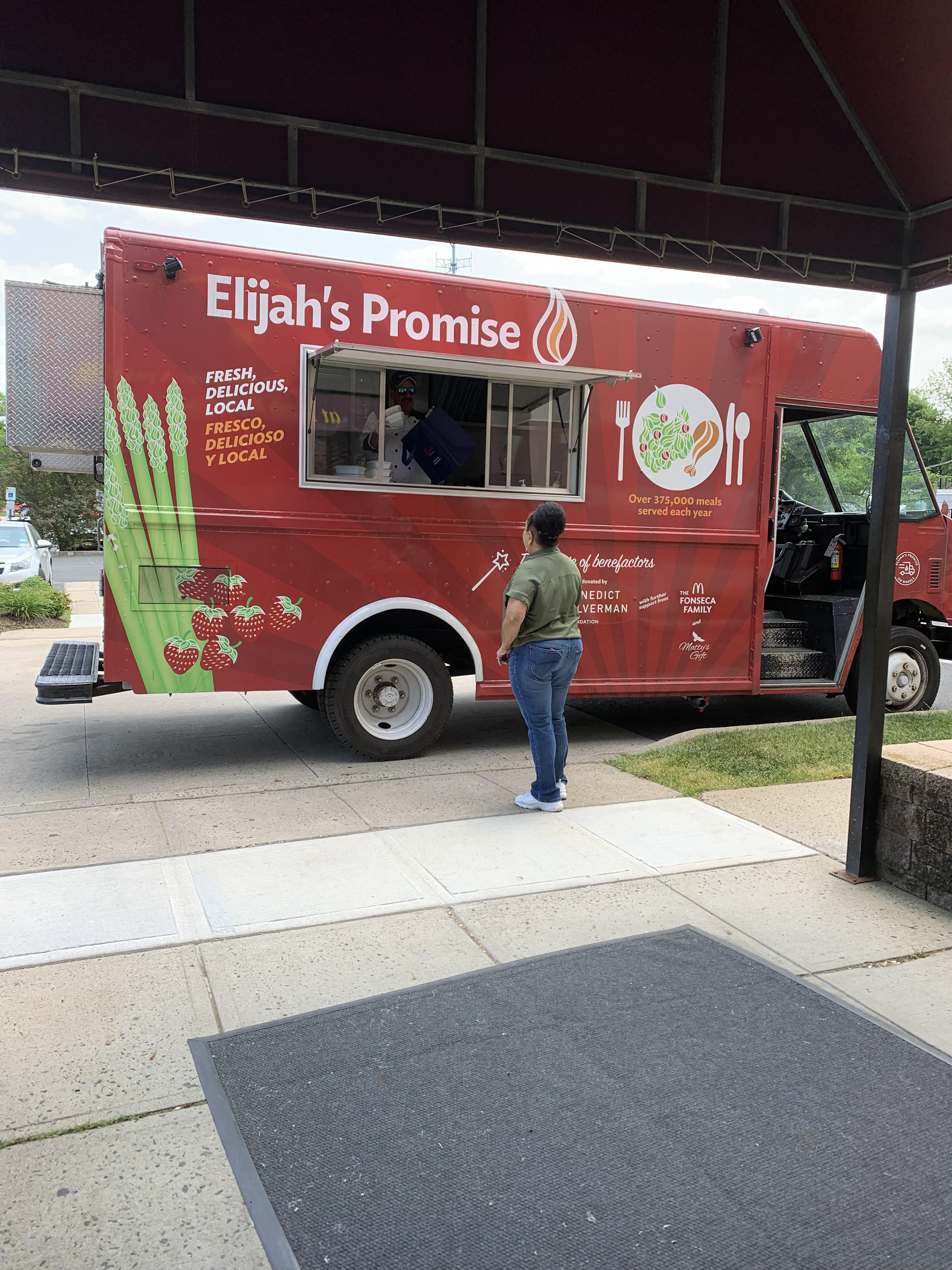 Elija's Promise Food truck at Paul J. Matacera Senior Housing